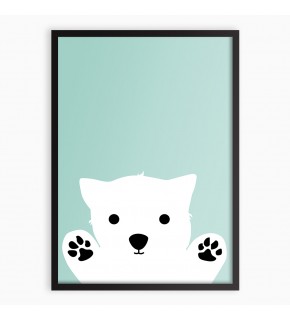 Картина FOX /рамка черный/