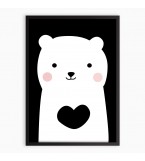 Картина BEAR /рамка черный/