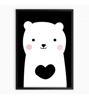 Картина BEAR /рамка черный/