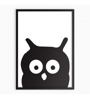 Картина OWL /рамка черный/