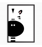 Картина HEAD ZEBRA /рамка черный/