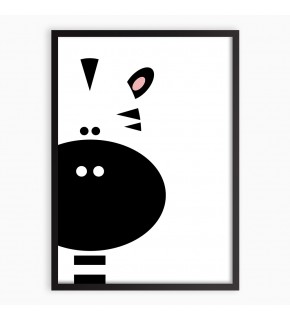 Картина HEAD ZEBRA /рамка черный/