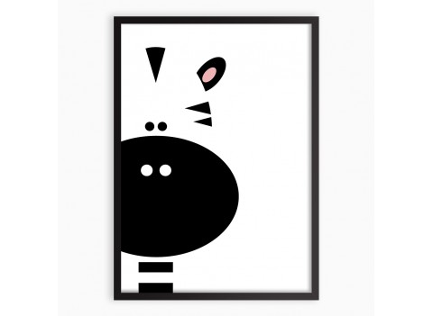 Картина HEAD ZEBRA /рамка черный/