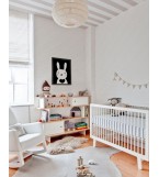 Картина RABBIT/черный,рамка черный/