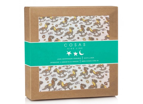 Пеленка фланель HORSES BEIGE