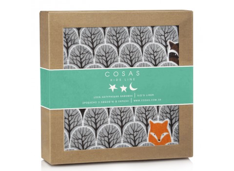 Пеленка фланель BEER WOOD GREY