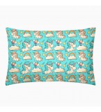 Комплект детского постельного белья UNICORN MINT /оборот горох на бежевом/