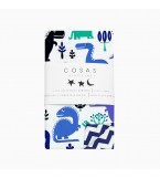 Комплект детского постельного белья DINO BLUE /оборот синий зигзаг/