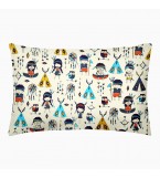 Комплект детского постельного белья INDI /оборот зигзаг голубой/