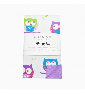 Пододеяльник OWL /оборот горох на фиолете/