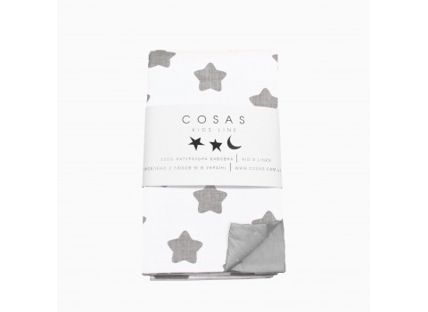 Пододеяльник STAR /оборот серый/