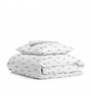 Комплект детского постельного белья CROWN /оборот серый горох/