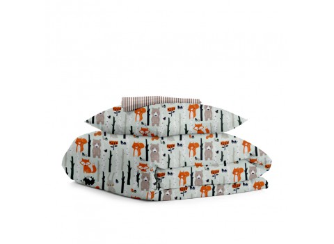 Комплект детского постельного белья WOOD /оборот полоса бежевая/