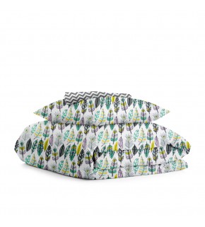 Комплект детского постельного белья FEATHER /оборот зигзаг серый/