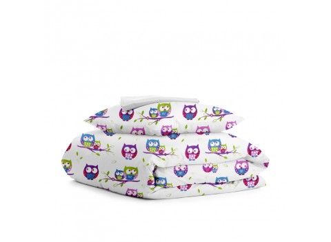 Комплект детского постельного белья OWLS  /оборот белый/