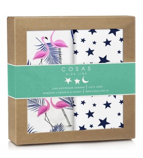 Набор пеленок бязь FLAMINGO STARS