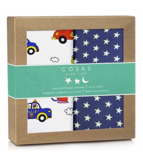 Набор пеленок бязь CARS STARS