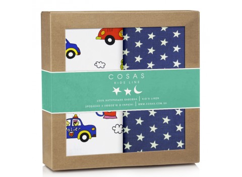 Набор пеленок бязь CARS STARS