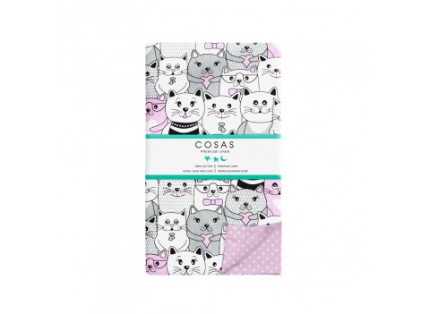 Пододеяльник CATS DOTS PINK