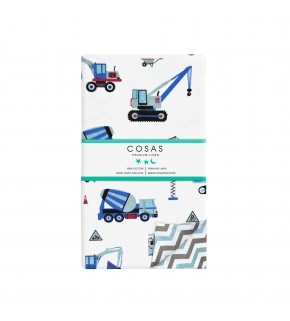 Пододеяльник BUILDING ZIGZAG BLUE