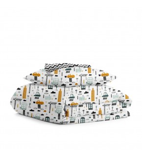 Комплект детского постельного белья BUILDING ZIGZAG BLACK