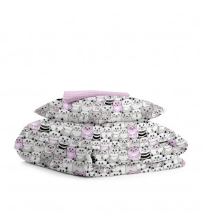 Комплект детского постельного белья CATS DOTS PINK