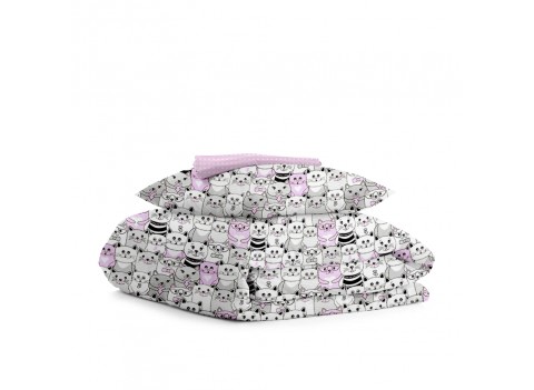 Комплект детского постельного белья CATS DOTS PINK