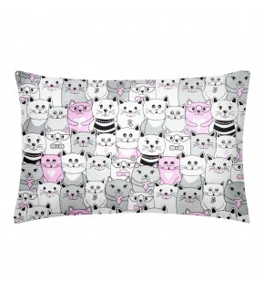 Наволочка CATS DOTS PINK