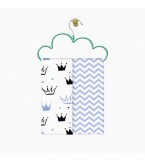 Набор пеленок бязь CROWN ZIG BLUE