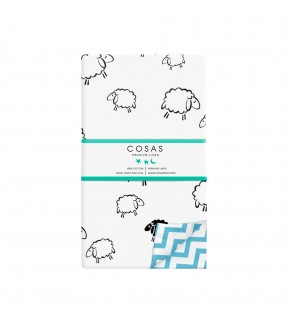 Пододеяльник SHEEP /оборот зигзаг голубой/