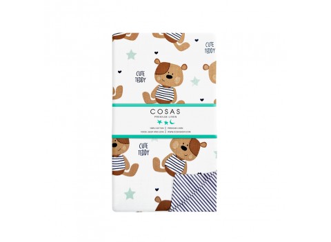 Пододеяльник BEAR /оборот синяя полоса/