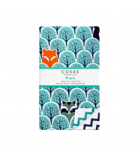 Пододеяльник BEAR WOOD /оборот зигзаг сине-голубой/