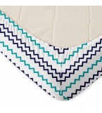 Комплект детского постельного белья BEAR WOOD /оборот зигзаг сине-голубой/