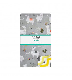 Пододеяльник CAMEL /оборот зигзаг серо-желтый/