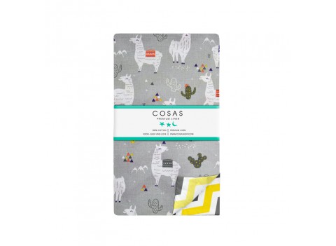 Пододеяльник CAMEL /оборот зигзаг серо-желтый/