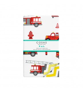 Пододеяльник FIRE CARS /оборот зигзаг серо-желтый/