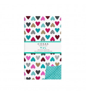 Пододеяльник LOVE /оборот горох на мяте/