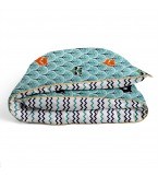 Комплект детского постельного белья BEAR WOOD /оборот зигзаг сине-голубой/