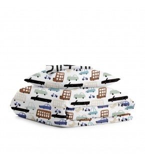 Комплект детского постельного белья CITY CARS /оборот дорожки/