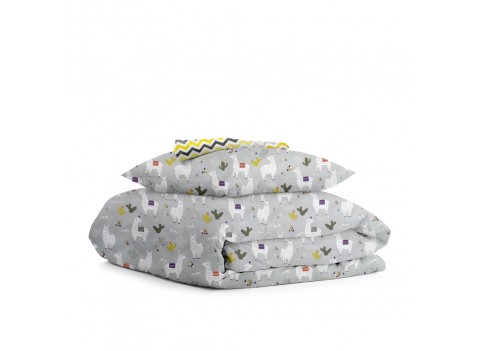 Комплект детского постельного белья CAMEL /оборот зигзаг серо-желтый/