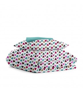 Комплект детского постельного белья LOVE /оборот горох на мяте/