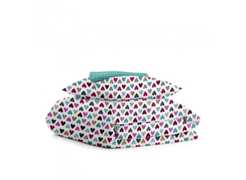 Комплект детского постельного белья LOVE /оборот горох на мяте/