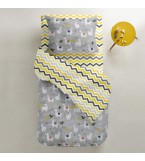 Пододеяльник CAMEL /оборот зигзаг серо-желтый/