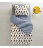 Комплект детского постельного белья BEAR /оборот полоса синяя/