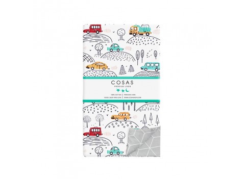 Пододеяльник CARS IN FOREST /оборот ромбы серые/