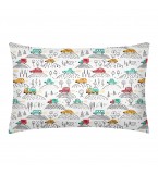 Комплект детского постельного белья CARS IN FOREST /ромбы серые/