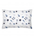 Комплект детского постельного белья SPACE WHITE /зигзаг серо-голубой/