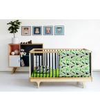 Комплект детского постельного белья DINO GREEN /оборот горох на зеленом/