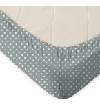 Комплект детского постельного белья SHEEP BLUE /оборот горох на сером/
