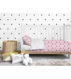 Комплект детского постельного белья SHEEP ROSE /оборот серый горох/